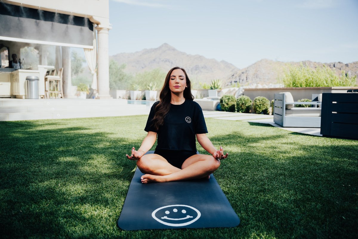 Morning meditation on a Supernormal yoga mat