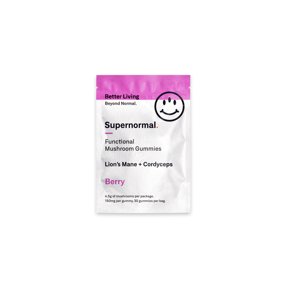 Supernormal Functional Mushroom Gummies pouch — Berry